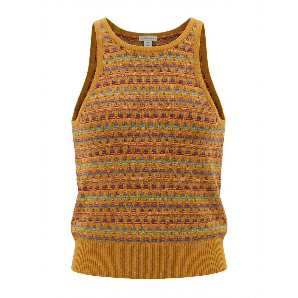 Sundance Orange Sleeveless Sweater Size M